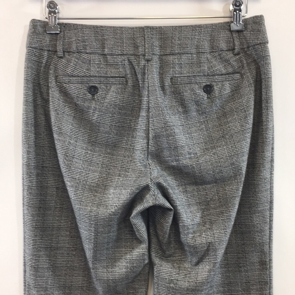 LOFT Black‎ Gray Houndstooth Plaid Marisa Trouser Pants Womens 8 Bootcut Career - Picture 4 of 11